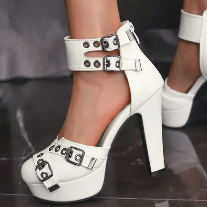 Valeria Studded Platform Heels