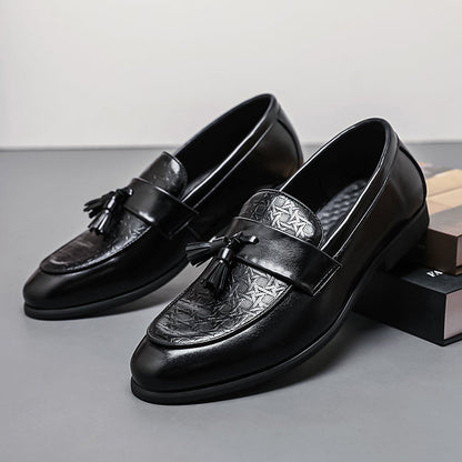 Alvaro Embossed Tassel Loafers