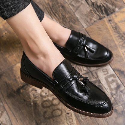 Leather Tassel Loafers