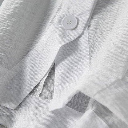 Avelina Linen Gauze Cropped Cardigan