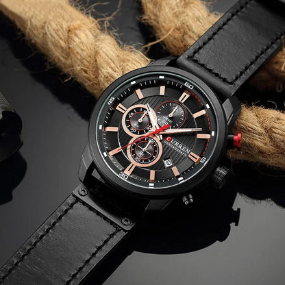 Renzo Chronograph Leather Watch