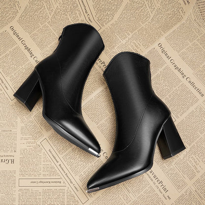 Mirza Chrome-Tip Ankle Boots