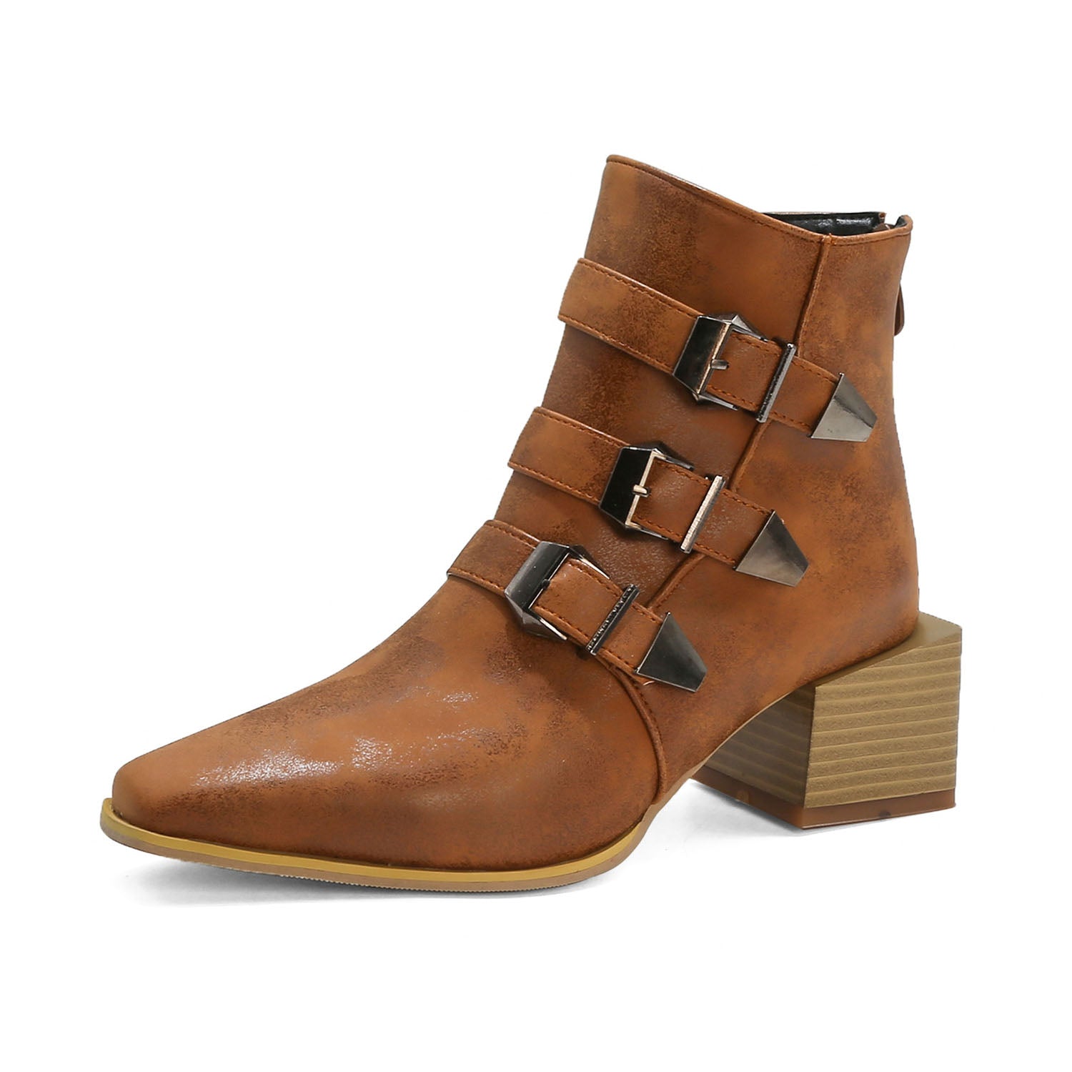 Elodie Buckle Ankle Boots