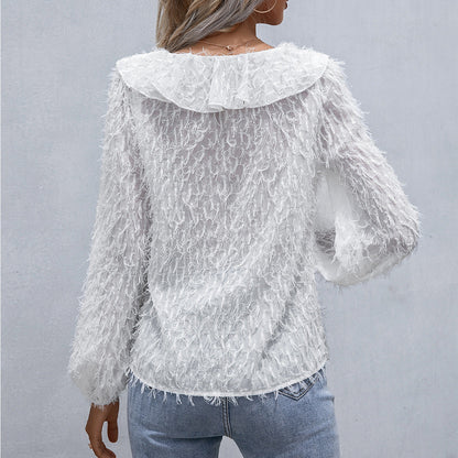 Fleur Feathered Ruffle Top