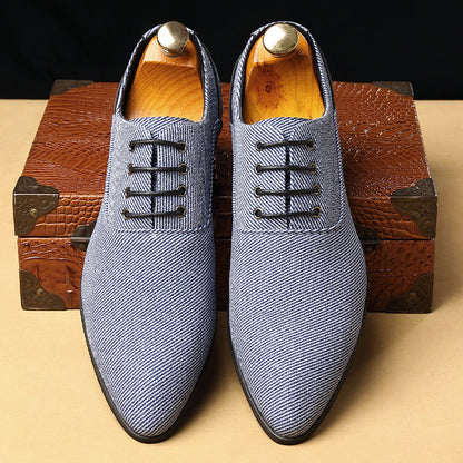 Rafael Herringbone Canvas Oxfords