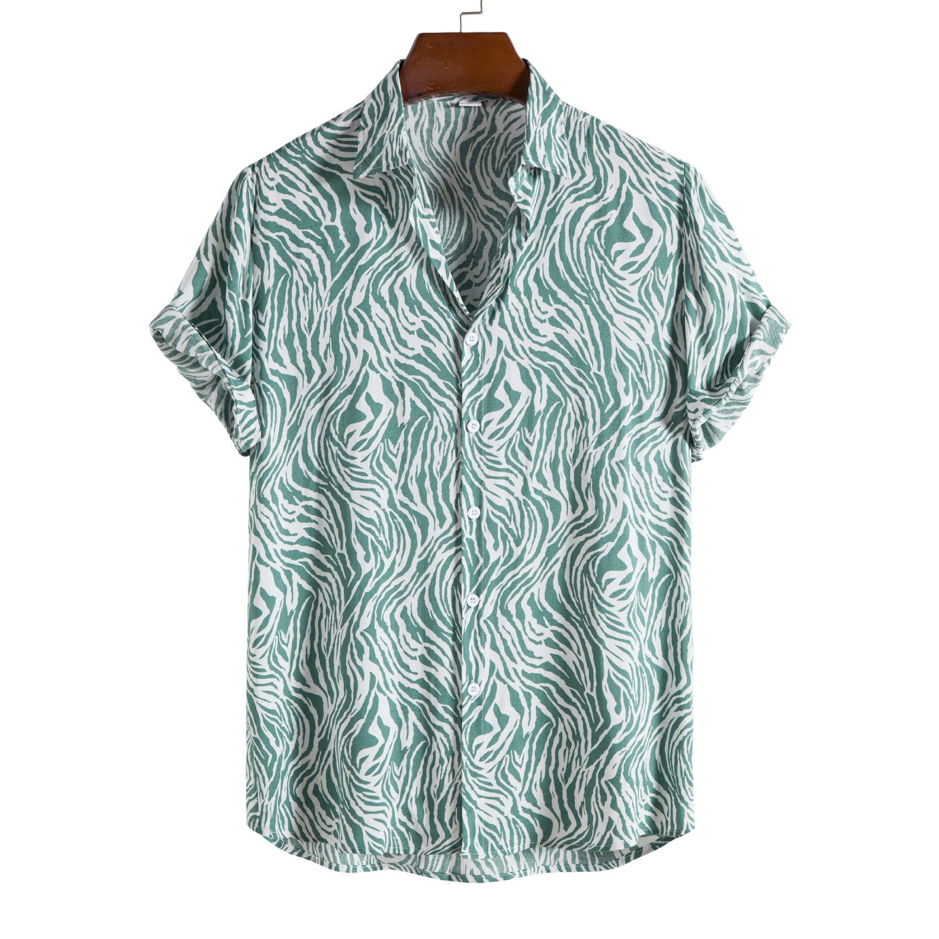 Claudio Tiger‑Print Camp Shirt