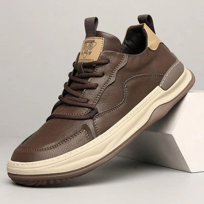 High-Sole Leather Shoes