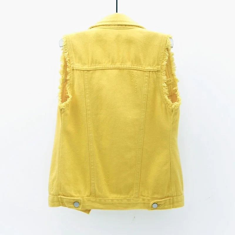 Liliane Cotton Denim Vest