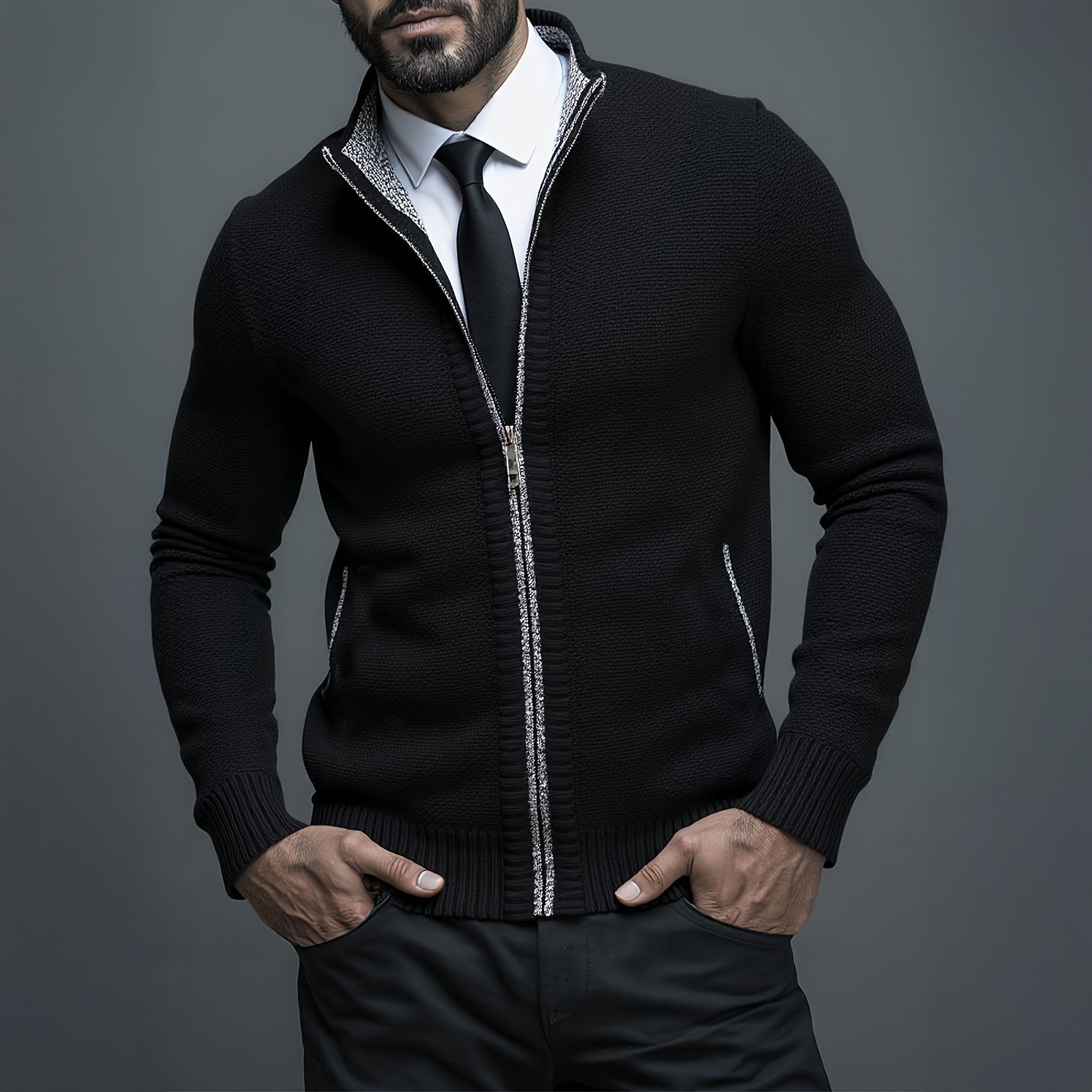 Matteo Knit Zip Sweater