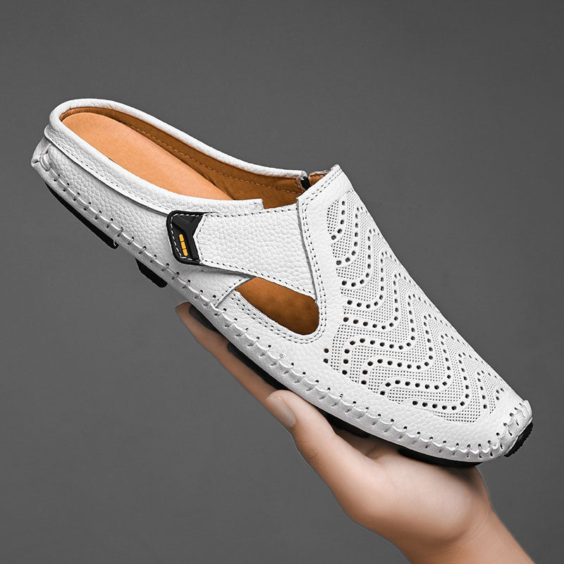 Giulio Perforated Leather Sandals