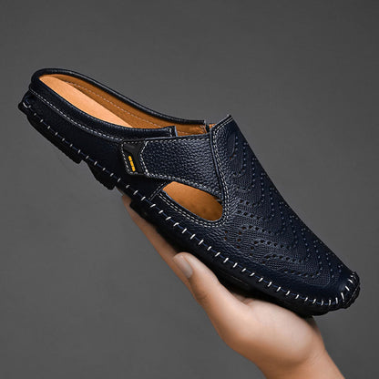 Giulio Perforated Leather Sandals