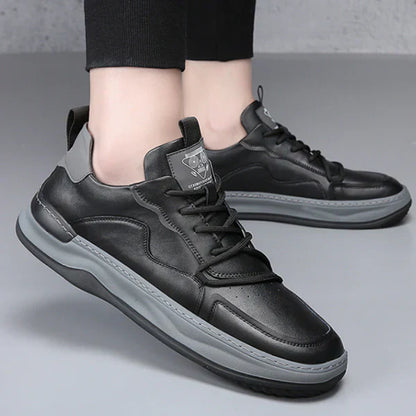 High-Sole Leather Shoes