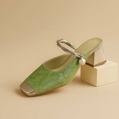 Chiara Leather Block Heels