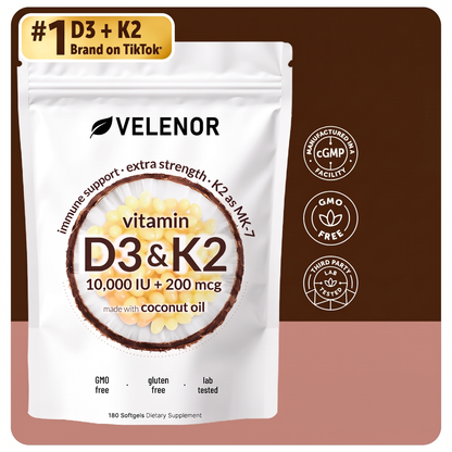 Velenor D3 + K2 Lipid Softgels