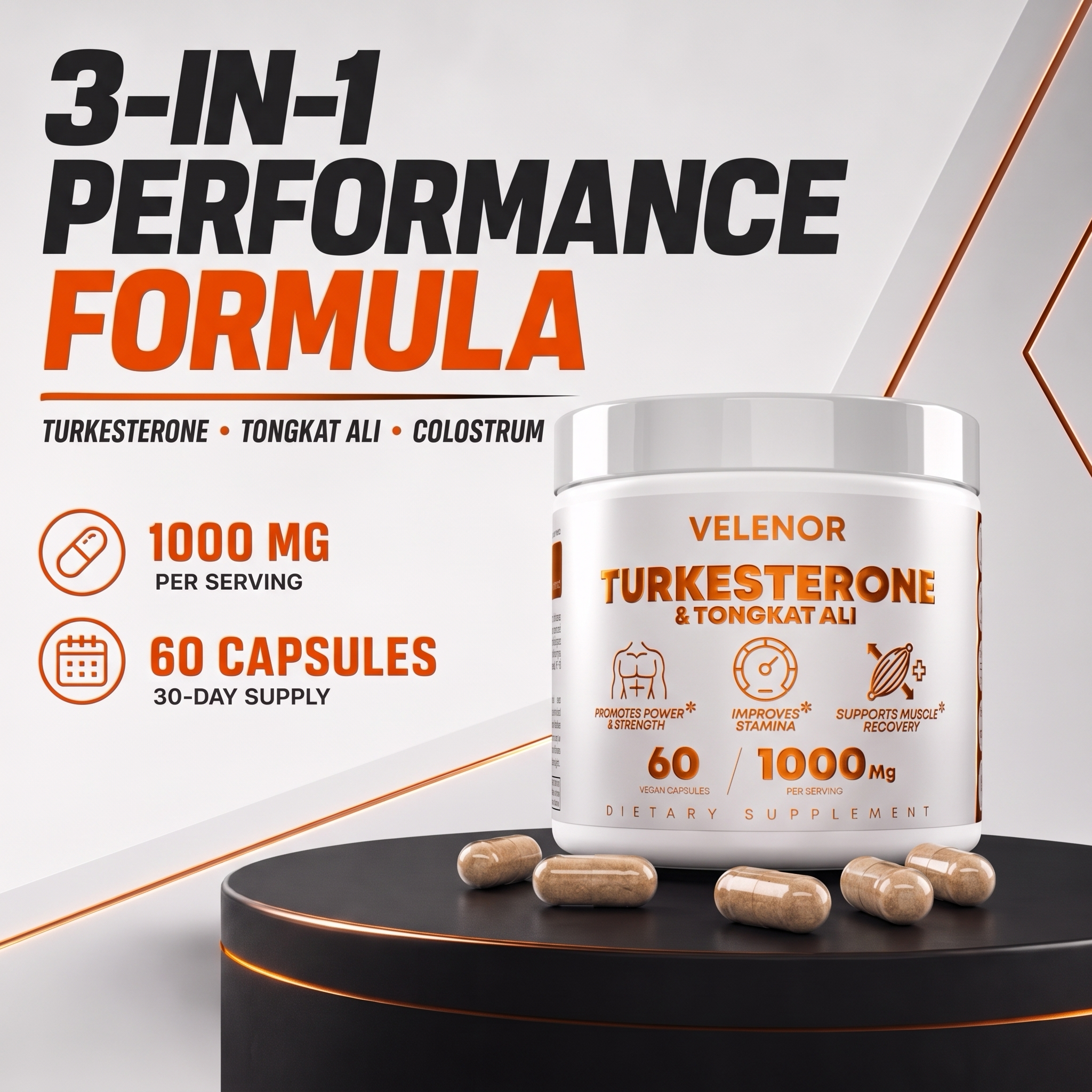Velenor Turkesterone + Tongkat Ali Advanced Formula